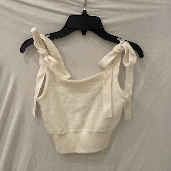 PacSun Lottie Moss cream bow Sweater Sz small - Picture 1 of 4